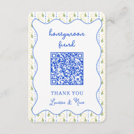 Carte D'accompagnement Citrus citron Mariage Lune de miel Code QR