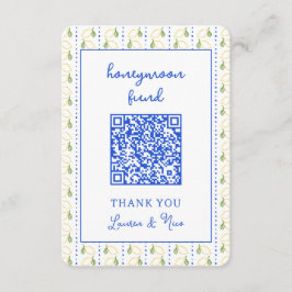 Carte D'accompagnement Citrus citron Mariage Lune de miel Code QR