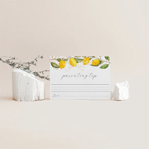 Carte D'accompagnement Citrus Citrus Été Conseils aux parents Baby shower