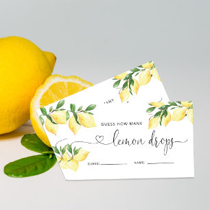 Carte D'accompagnement Citrus Combien de Citrons goutte Fête des mariées