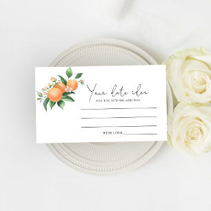 Carte D'accompagnement Citrus Orange - Idées pour une soirée en amoureux