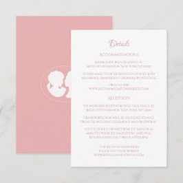 Carte D'accompagnement Classic Cameo Regency Rose Détails sur le Mariage