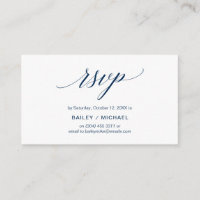 Classic élégant, Script bleu marine, RSVP Party
