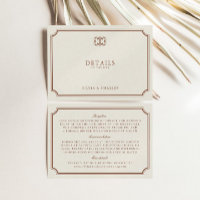 Classic Vintage Brown & Ecru Mariage Détails