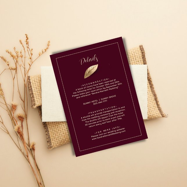 Carte D'accompagnement Classique & Élégant I Rose bulgare I Mariage (Créateur téléchargé)