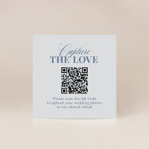 Carte D'accompagnement Classique Luxe Code QR Mariage Capturer l'Amour