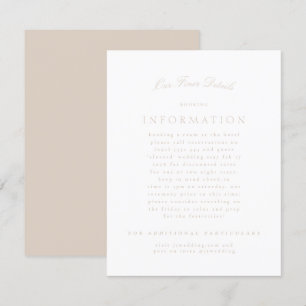 Carte D'accompagnement Clic rose vif élégant Mariage formel