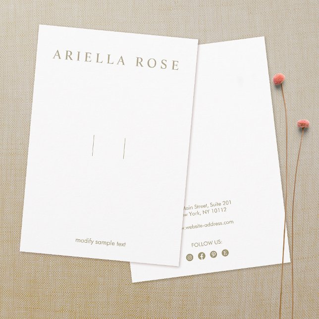 Carte D'accompagnement Clip à poil avec icônes de médias sociaux (Créateur téléchargé)