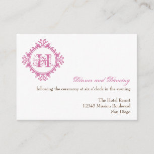 Carte D'accompagnement Clôture vintage de réception de mariage de rose de