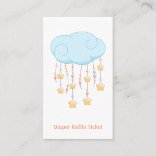 Carte D'accompagnement Cloud Mobile Baby shower Déchets Ticket