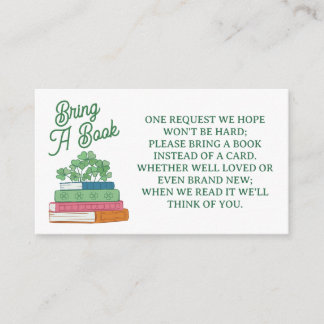 Carte D'accompagnement Clovers Book Stack Bring Books For Baby Shower