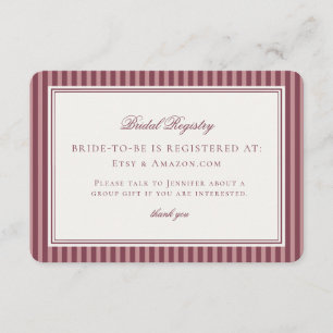 Carte D'accompagnement Club de vignoble OWine Registre de mariage Old Mon