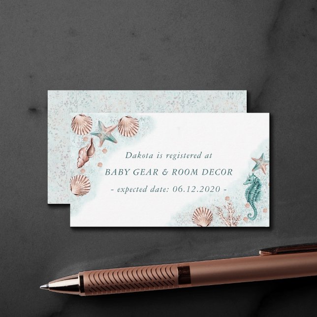 Carte D'accompagnement Coastal Chic | Demande de photo Turquoise Starfish (Créateur téléchargé)