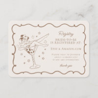 Cocktails beiges et Cowgirls Rodeo Registry Insert