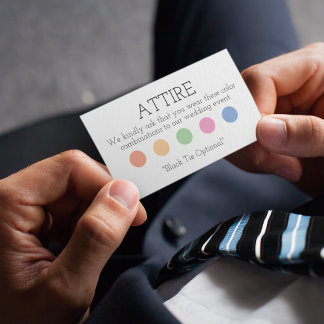 Carte D'accompagnement Code de la robe