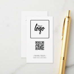 Carte D'accompagnement Code et logo QR de votre entreprise