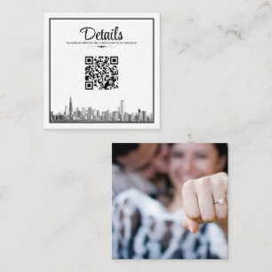 Carte D'accompagnement Code QR de Chicago Skyline