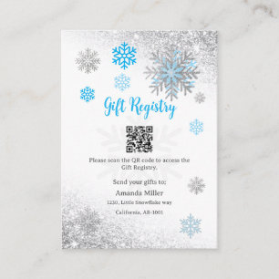 Carte D'accompagnement Code QR de la liste de cadeaux de Baby Shower Floc