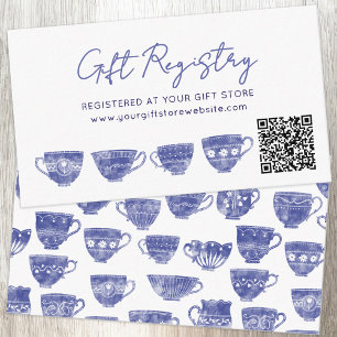 Carte D'accompagnement Code QR de la liste de cadeaux de baby shower Vint