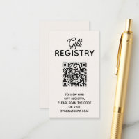 Code QR de la liste de naissance Chic Ivory pour B