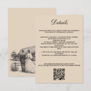 Carte D'accompagnement Code QR de la société Barn Couple et détails