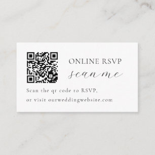 Carte D'accompagnement Code QR de réponse en ligne pour mariage avec phot