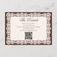Code QR de site Web de mariage marron terreux dent