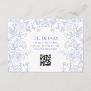 Carte D'accompagnement Code QR des détails de mariage floral de jardin vi