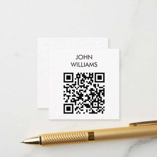 Carte D'accompagnement Code QR d'ouverture d'exposition sur mesure (Devant/Arrière en situation)