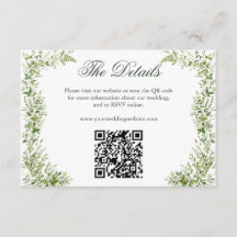Code QR du site Web de mariage botanique Elegant G