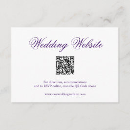 Carte D'accompagnement Code QR Formel Violet Traditionnel Mariage Élégant