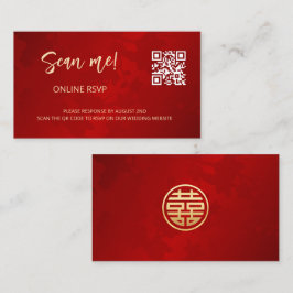 Carte D'accompagnement Code QR Mariage chinois RSVP en ligne