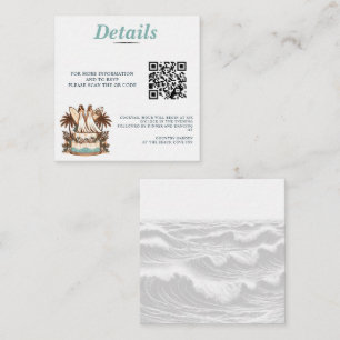 Carte D'accompagnement Code QR Mariage des épouses surfs
