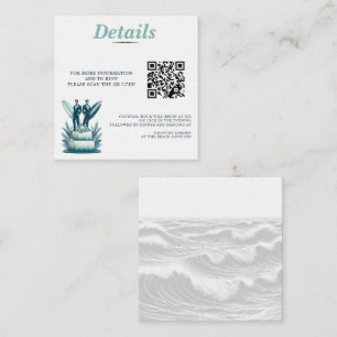 Carte D'accompagnement Code QR Mariage Surf Grooms