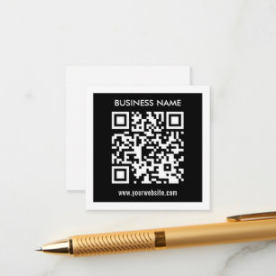 Carte D'accompagnement Code QR modifiable (généré instantanément) Noir