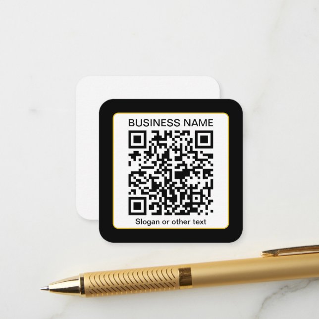 Carte D'accompagnement Code QR numérisable modifiable + votre nom d'entre (Devant/Arrière en situation)