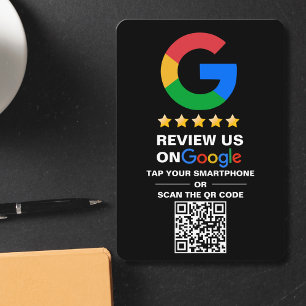Carte D'accompagnement Code Qr personnalisé simple Google Review Business