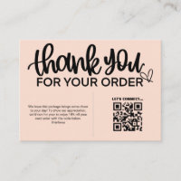 Code QR Remerciements pour votre emballage d'achat