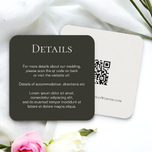 Carte D'accompagnement Code QR simple et élégant