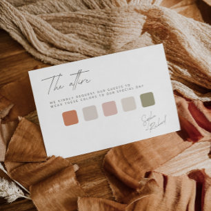 Carte D'accompagnement Code vestimentaire de mariage minimaliste blanc do