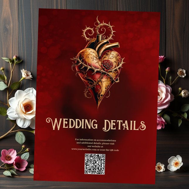 Carte D'accompagnement Coeur de passion romance et amour. (Créateur téléchargé)