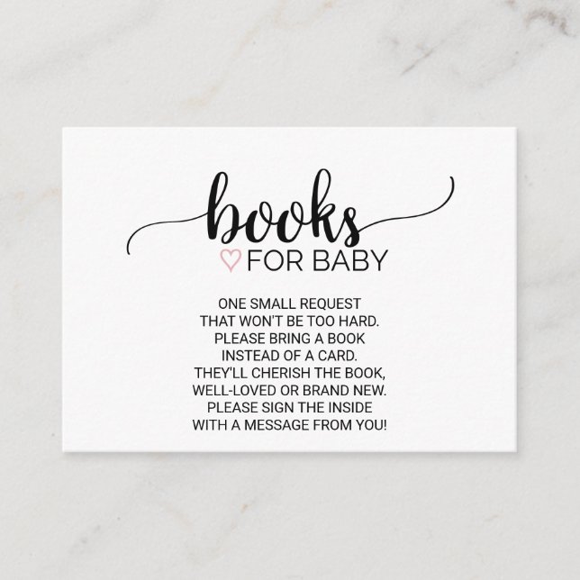 Carte D'accompagnement Coeur rose | Insertion de demande de carnet de cal (Devant)