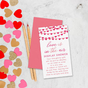 Carte D'accompagnement Cœurs d'amour en ficelle pour la douche de la mari