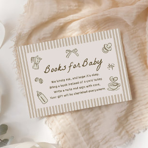Carte D'accompagnement Coffee Baby prépare des livres de Baby Shower pour