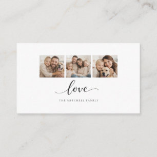 Carte D'accompagnement Collage de photos de famille personnalisé – Amour