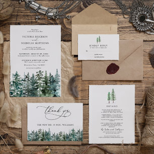Carte D'accompagnement Collection de Mariages de la forêt de pins d'aquar