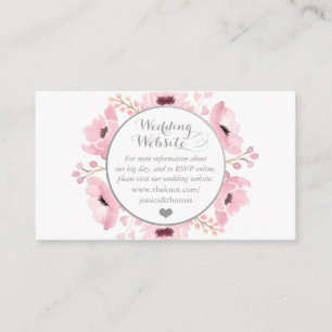 Carte D'accompagnement Collection de Mariages floraux rose-printemps