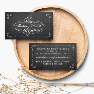 Carte D'accompagnement Collection de Mariages Ornate Chalkboard