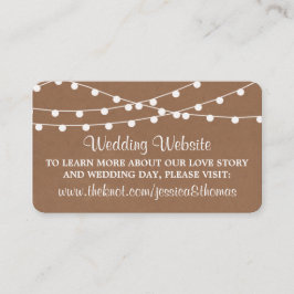 Carte D'accompagnement Collection de Mariages Rustic Kraft