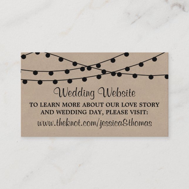 Carte D'accompagnement Collection de Mariages Rustic Kraft (Devant)